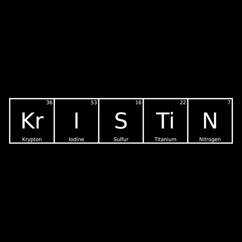 Kristin Surname First Name Chemistry Periodic Table Element