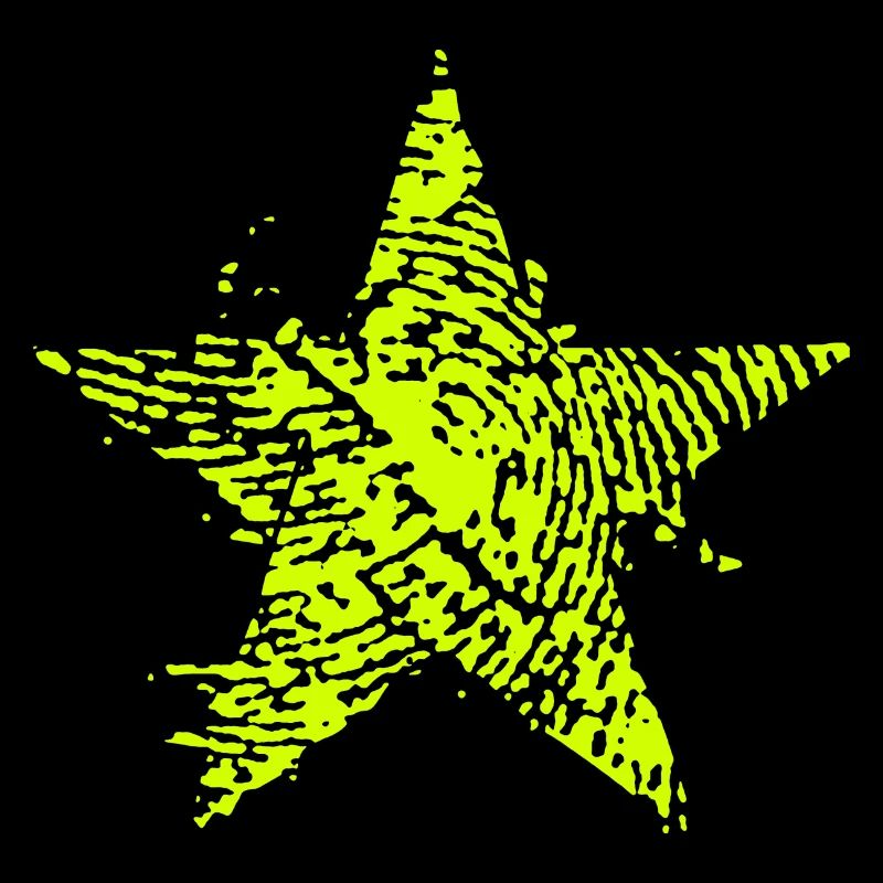 Empreinte digitale étoile néon