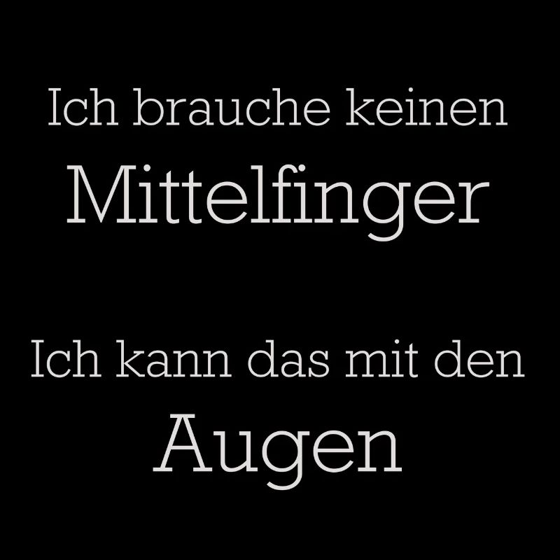 Ich brauche keinen Mittelfinger