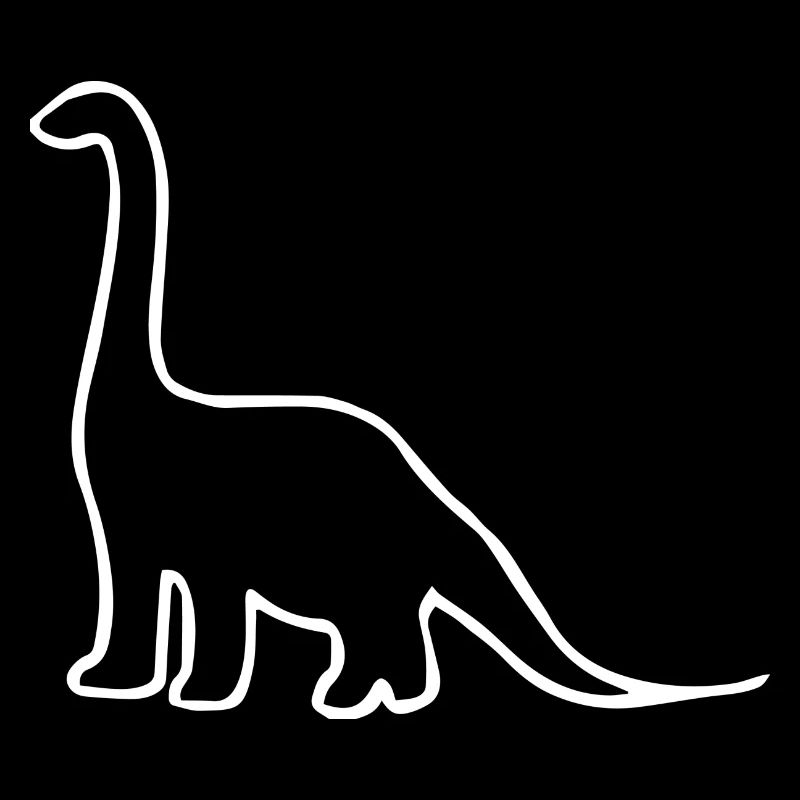 Contour Dino Idée cadeau Diplodocus blanc