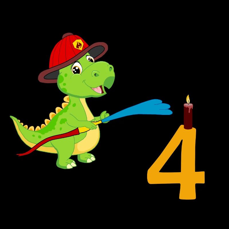 Pompiers Dino 4 Anniversaire