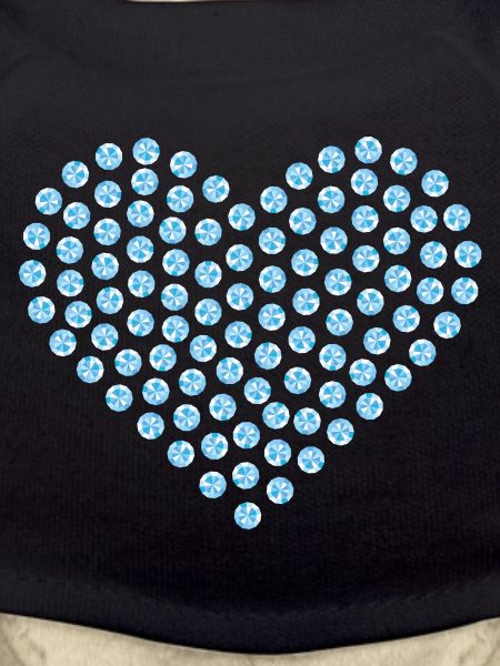 Diamond heart blue large
