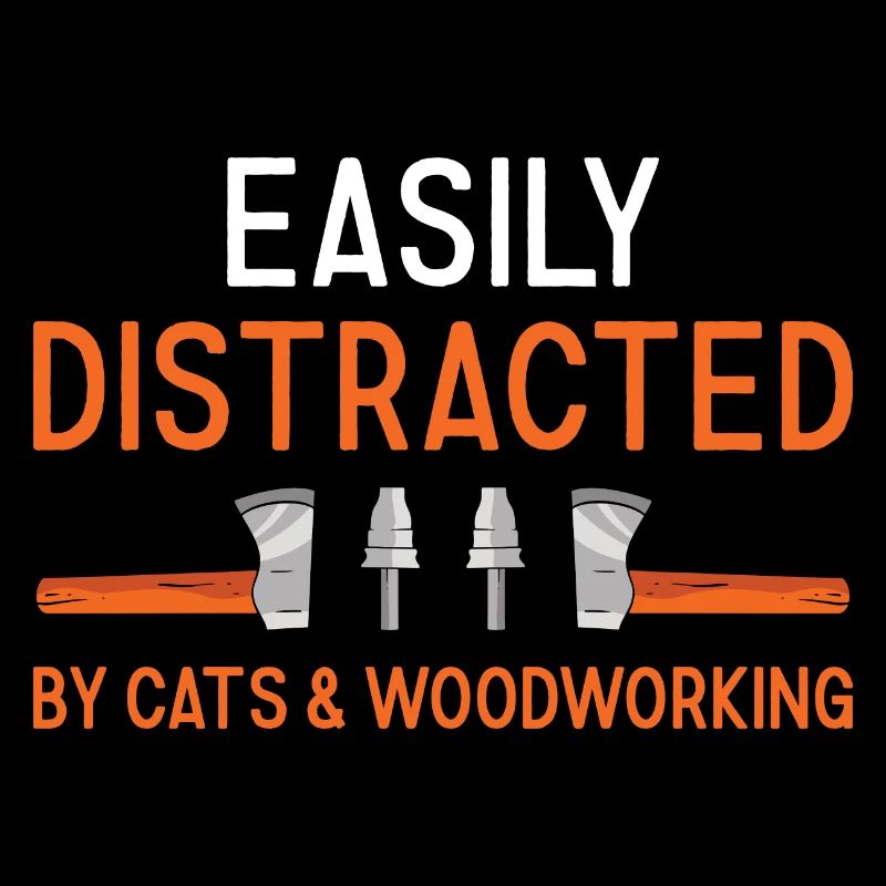 Les chats et le travail du bois facilement distraits