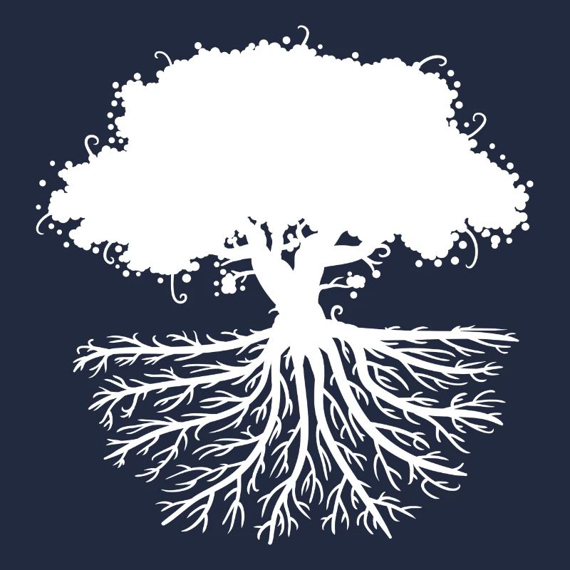 tree roots white
