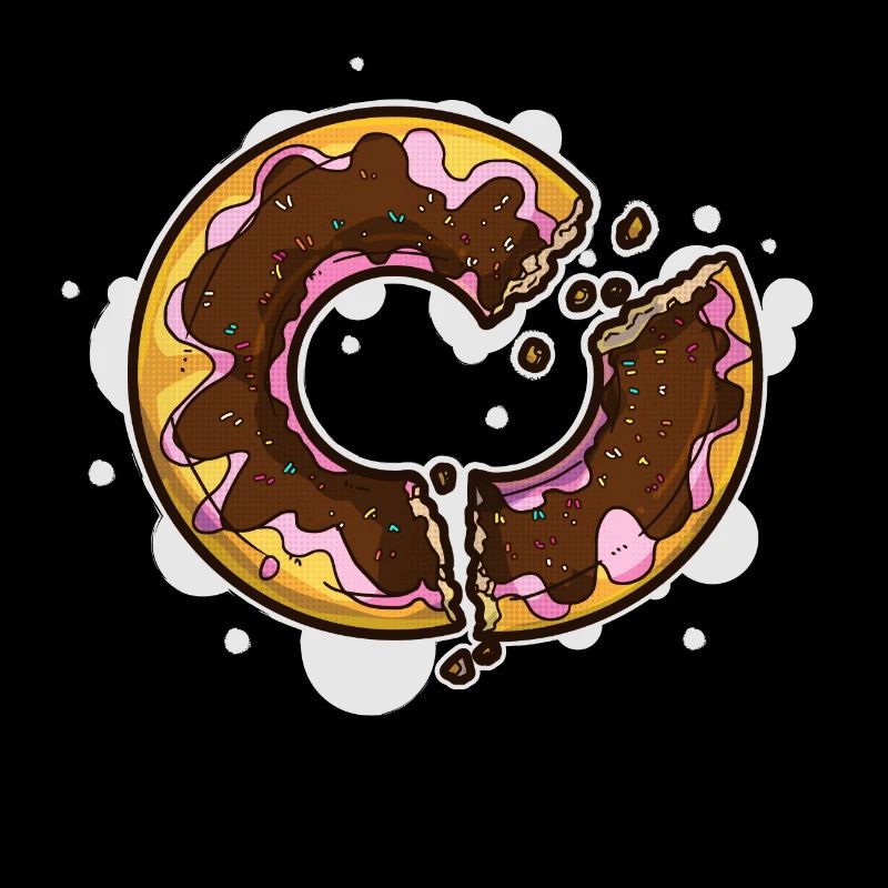 Donut Bagel Dessert Zerbrochen Krümel Backen