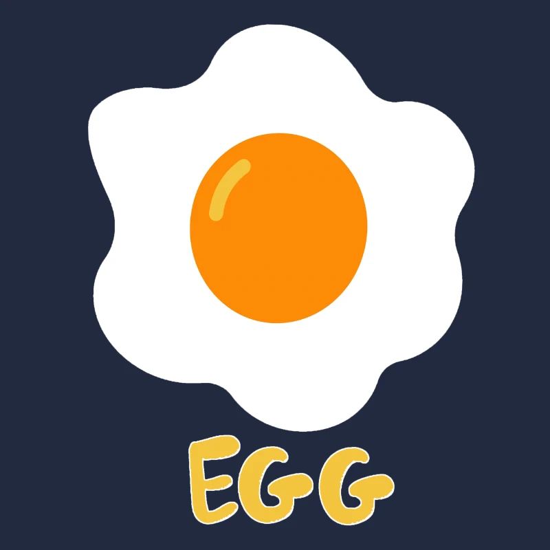 Fried egg eating egg