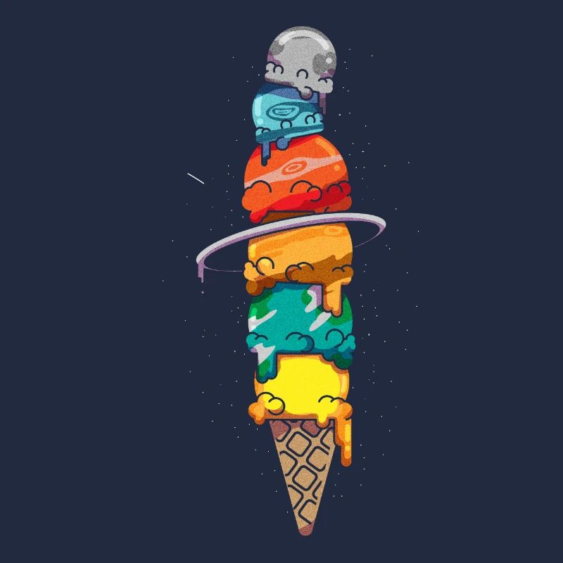 Space Ice Waffle Solar System Summer Mars