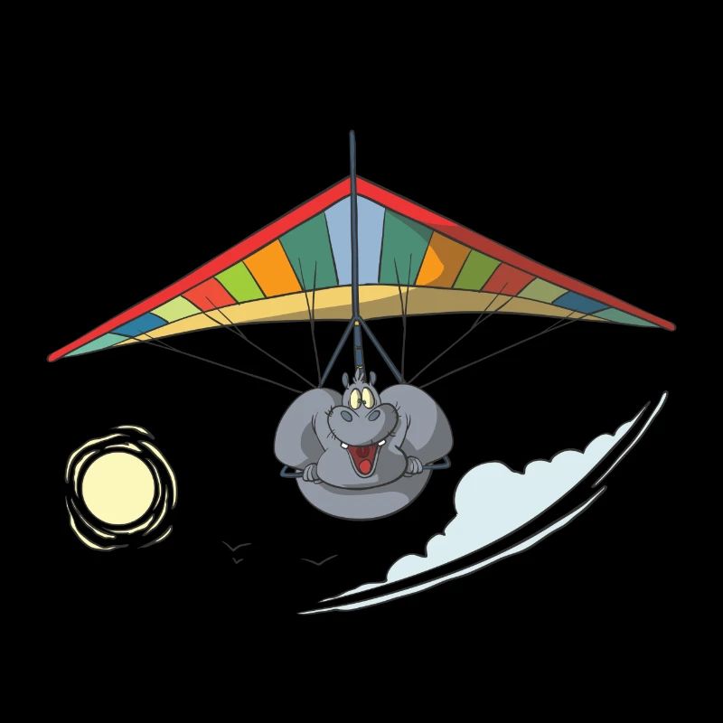 Hang planeur planeur hippopotame