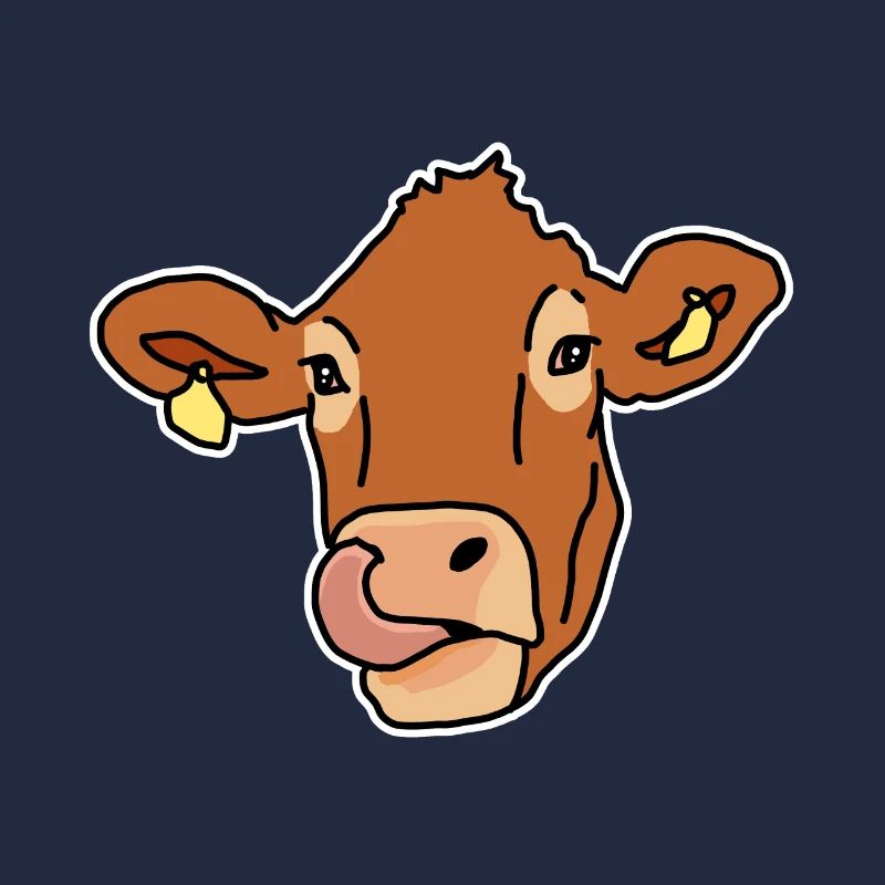 Cow, beef, head, comic, gift idea