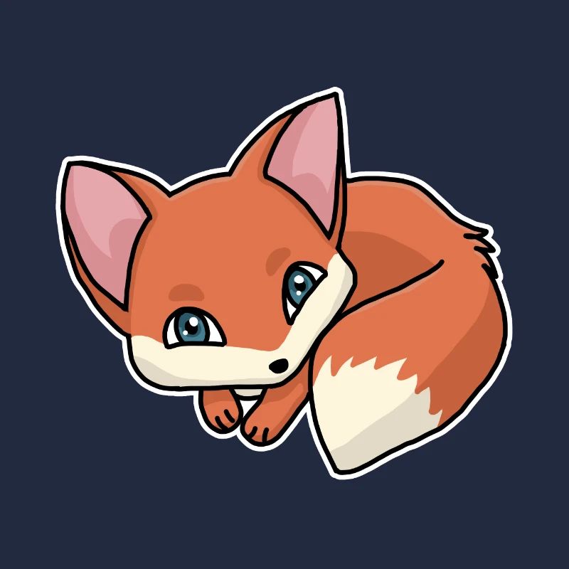 Fox, fox pup, red fox, comic, cute