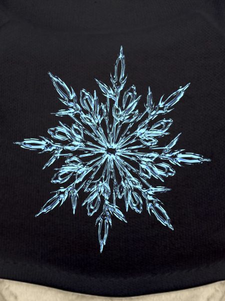 Blue Snow Crystal Pattern