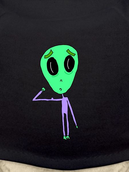 Alien with biceps