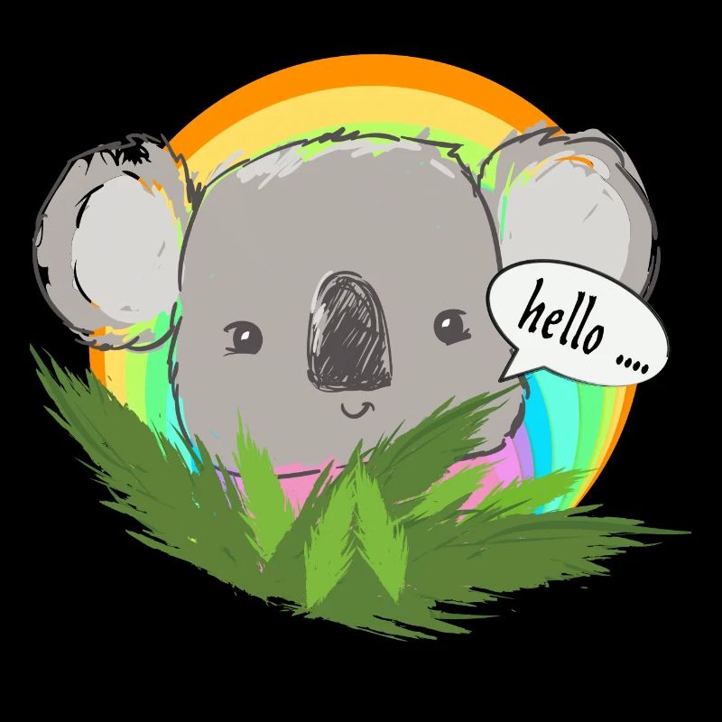 Koala im Regenbogenkreis