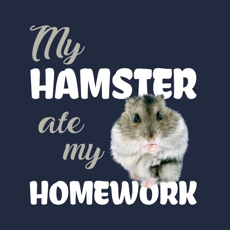 Devoirs de hamster drôle disant