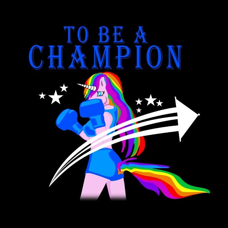 Sei ein Champion boxendes Einhorn