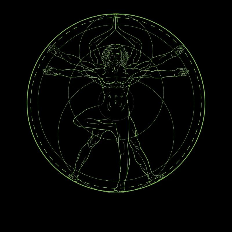 Vitruvian man yoga Leonardo Da Vinci
