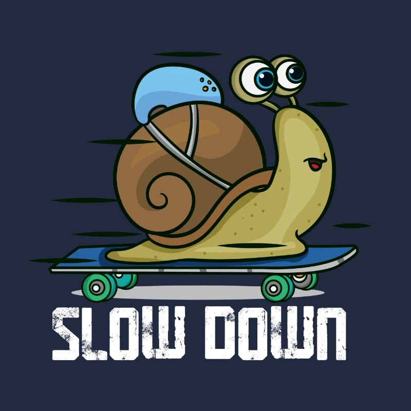Slow Down Escargot skateboard