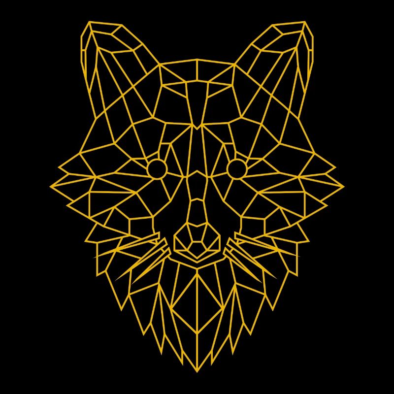 Waschbär geometrisch mit Polygon Art Kunst