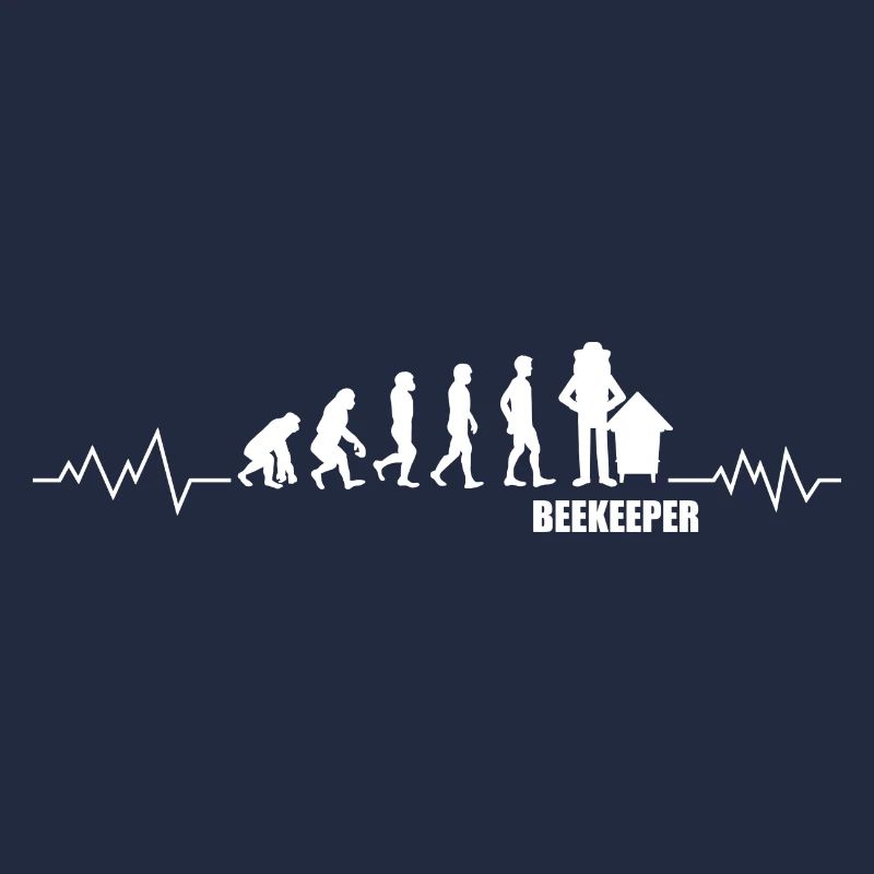 Evolution Imker Beekeeper Cool Toll Herzschlag EKG