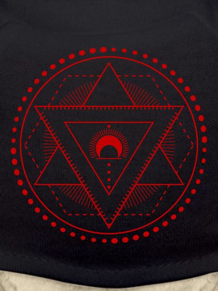 Hexagram Geometry Moon Red