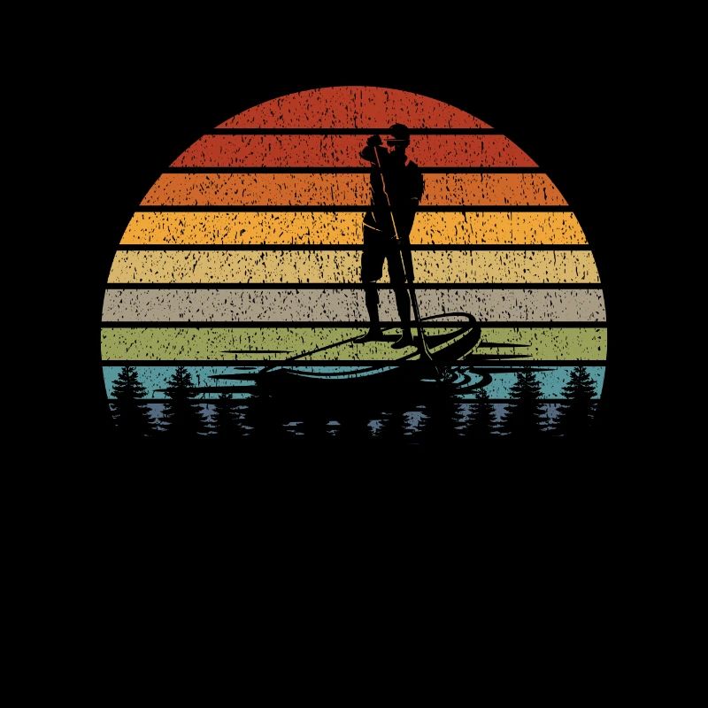 Vintage Retro Paddleboarding Paddleboard Paddle