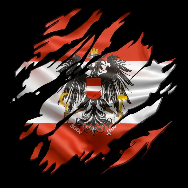 Autriche Drapeau Griffes Griffer Austria Alpen AT