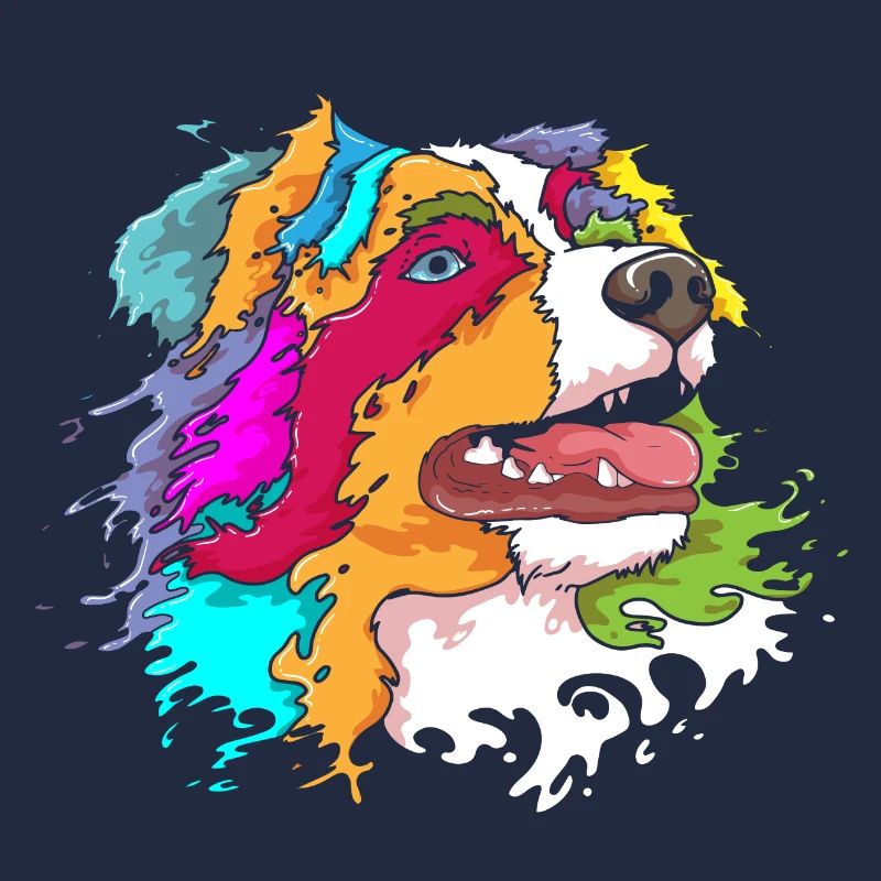 Australian Shepherd Aussie Liebhaber Splash Kunst