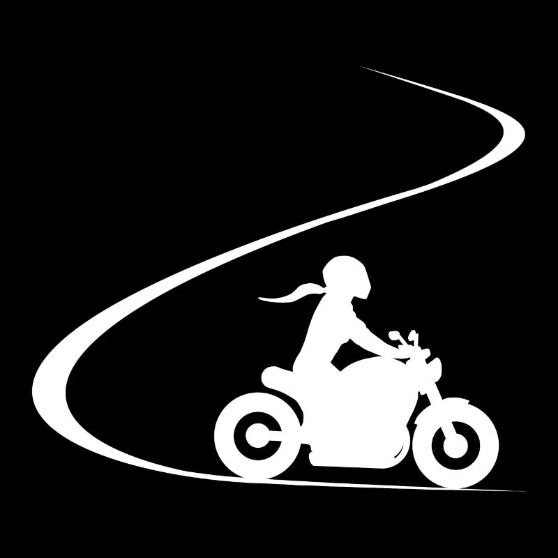 Motorradfahrerin Kurven Chopper Bikergirl Cruiser
