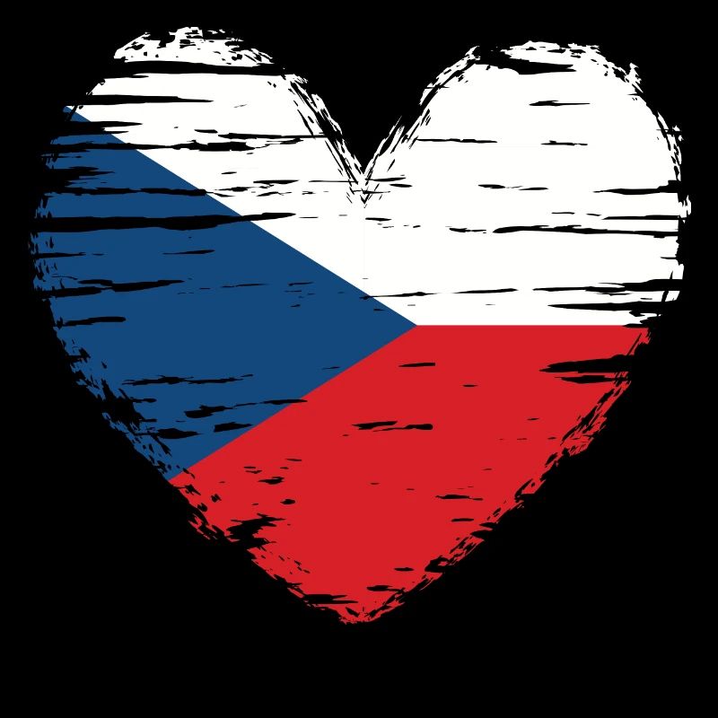 Tchéquie coeur drapeau drapeau drapeau blason