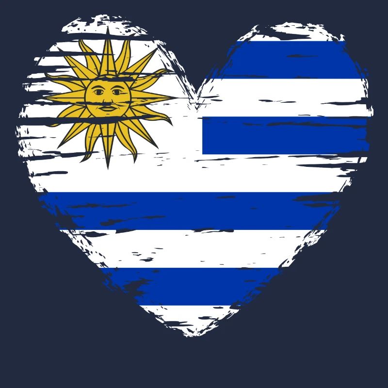 Uruguay coeur drapeau drapeau blason
