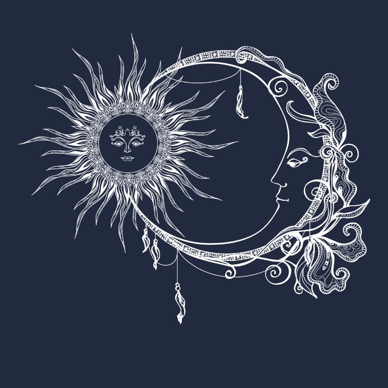 Lune et soleil style boho