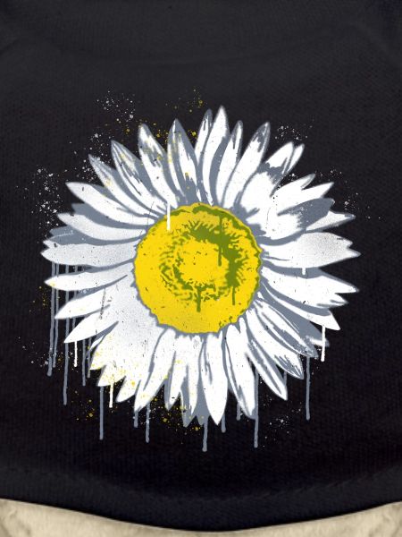Daisy Stencil Graffiti Blomst Marguerite