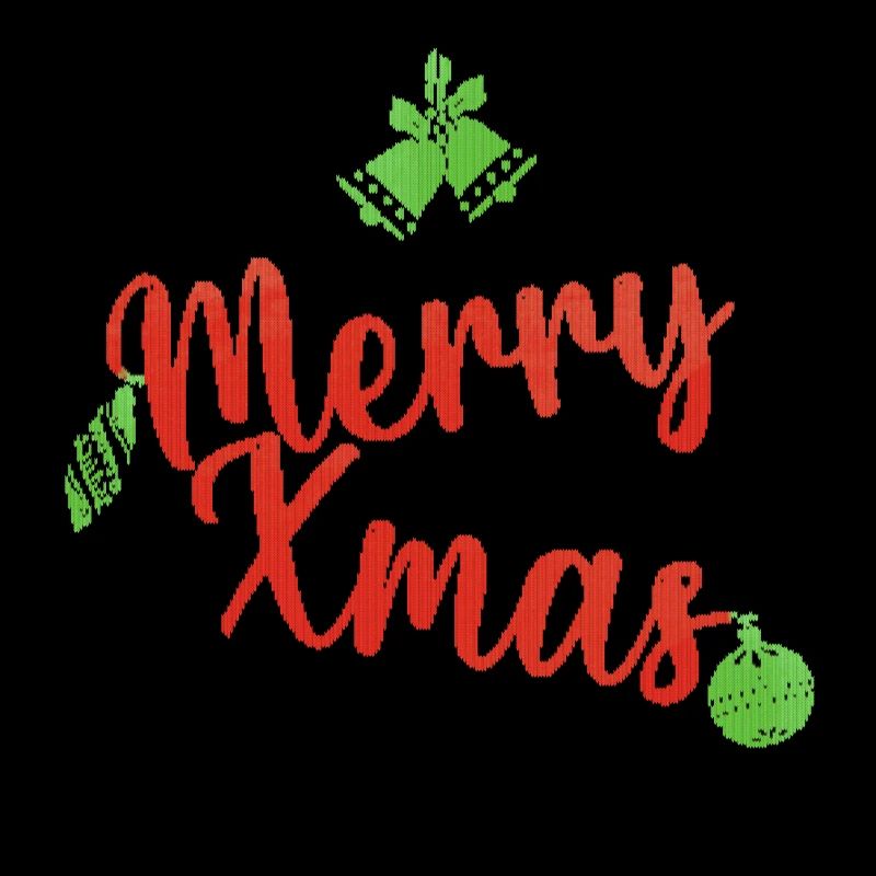 Fröhlicher Weihnachtspullover grün und rot