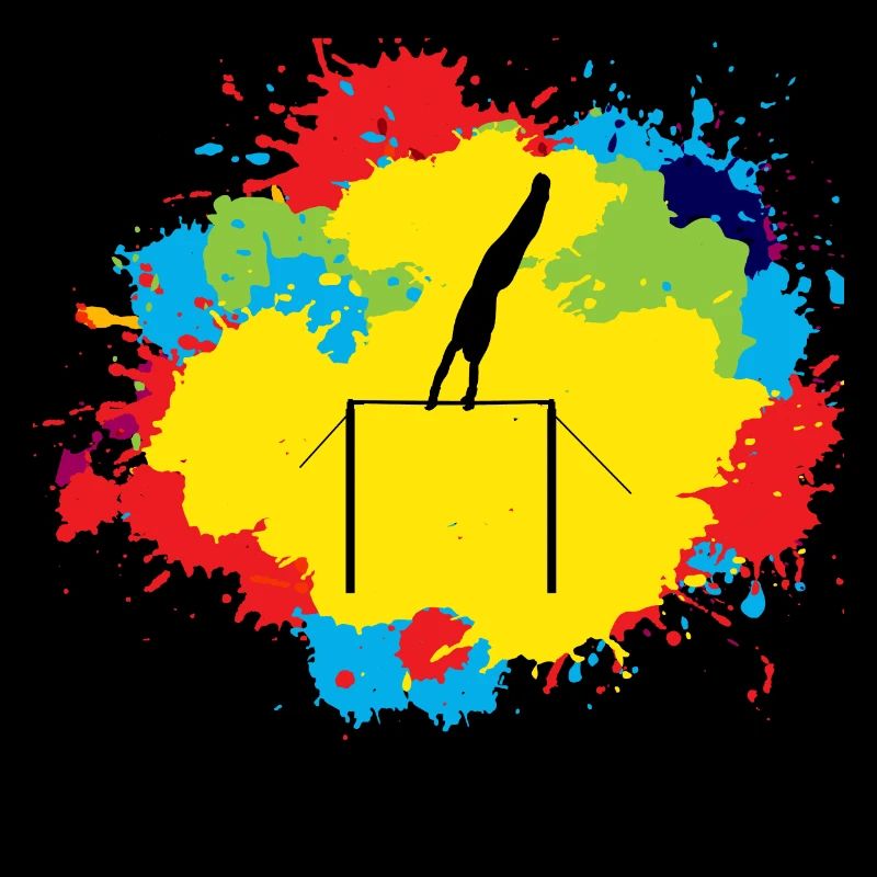 Artistic Gymnastics Horizontal Bars Watercolor