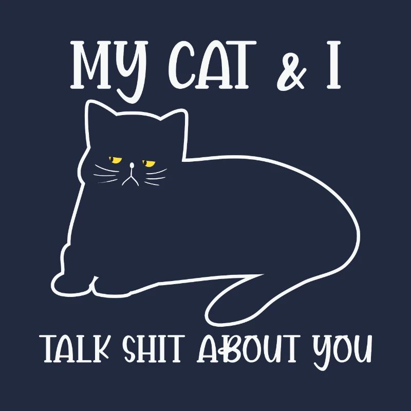 Cat Citation Mon chat et je parle de toi Chat noir