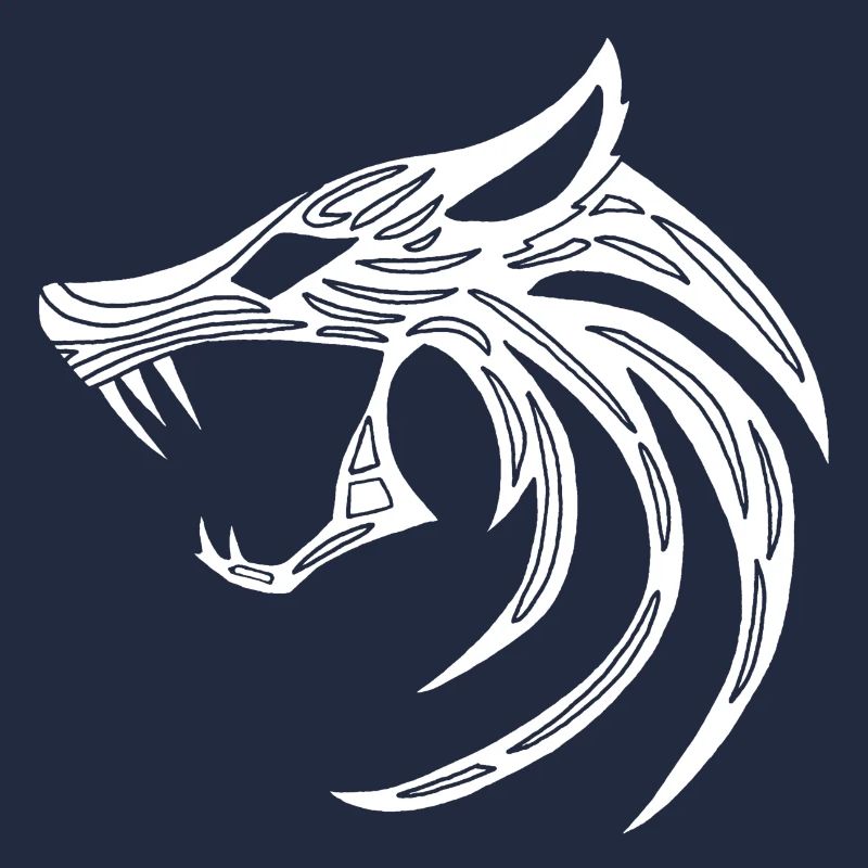 Weißer dämonischer Wolf