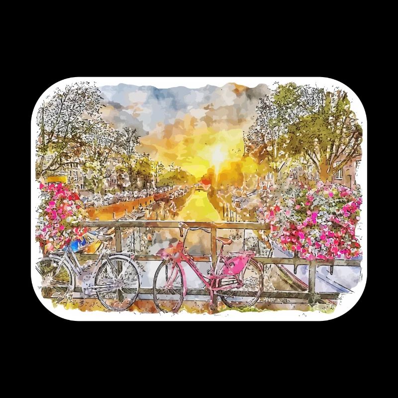 Amsterdam Pays-Bas Aquarelle Esquisse Dessinée Douleur