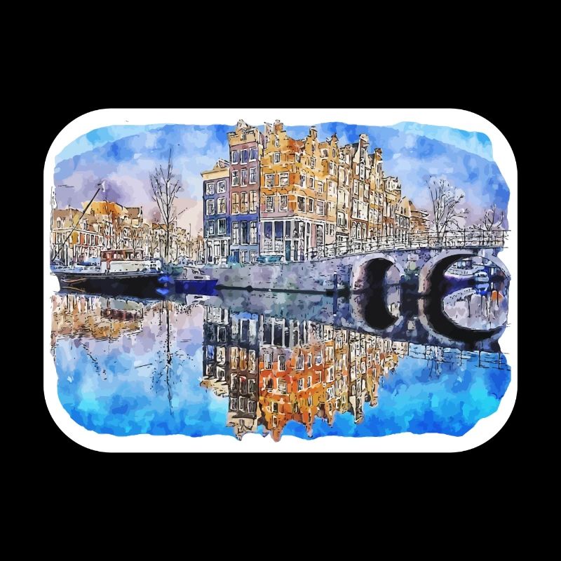 Amsterdam Pays-Bas Aquarelle Esquisse Dessinée Douleur