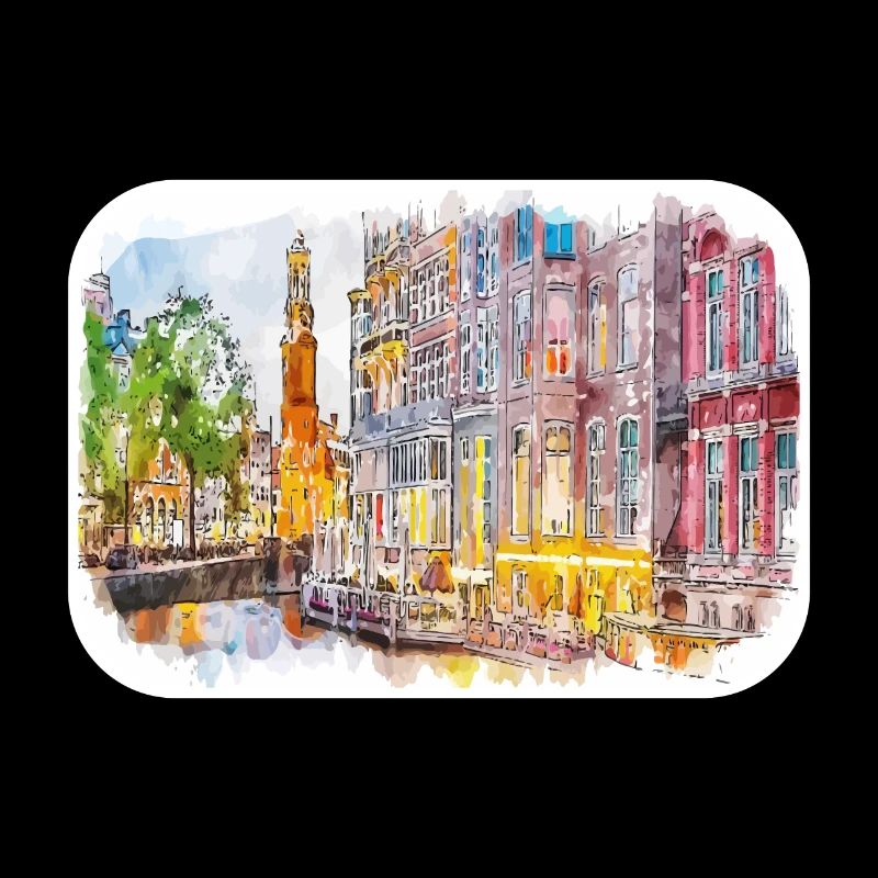 Amsterdam Pays-Bas Aquarelle Dessin d’esquisse