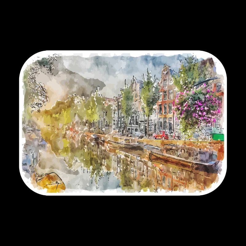 Amsterdam Pays-Bas Aquarelle Dessin d’esquisse
