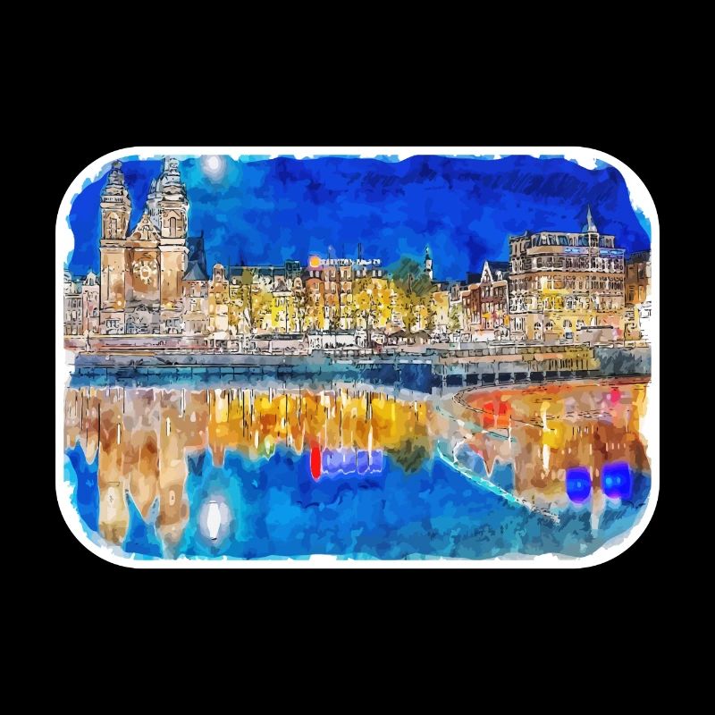 Amsterdam Pays-Bas Aquarelle Dessin d’esquisse