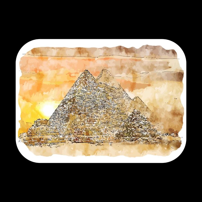 Le Caire Egypte Aquarelle Esquisse Dessinée Illustration