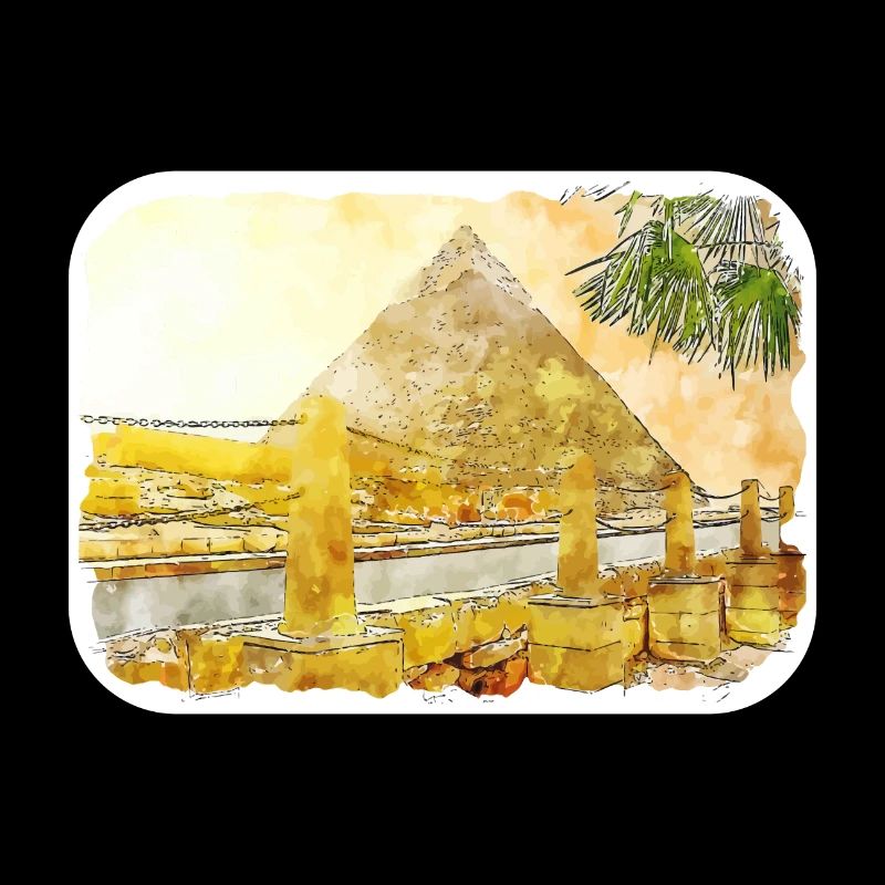Le Caire Egypte Aquarelle Esquisse Dessinée Illustration