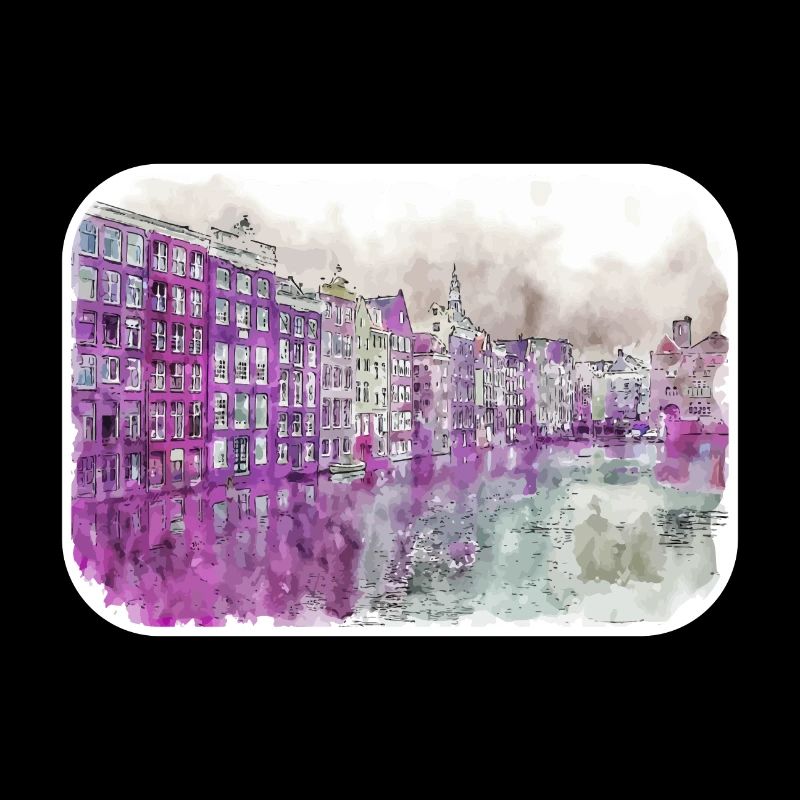 Amsterdam Pays-Bas Aquarelle Dessin d’esquisse