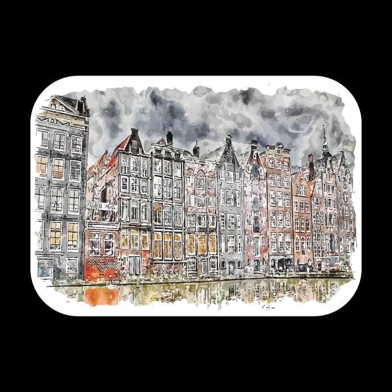 Amsterdam Pays-Bas Aquarelle Esquisse Dessinée Douleur