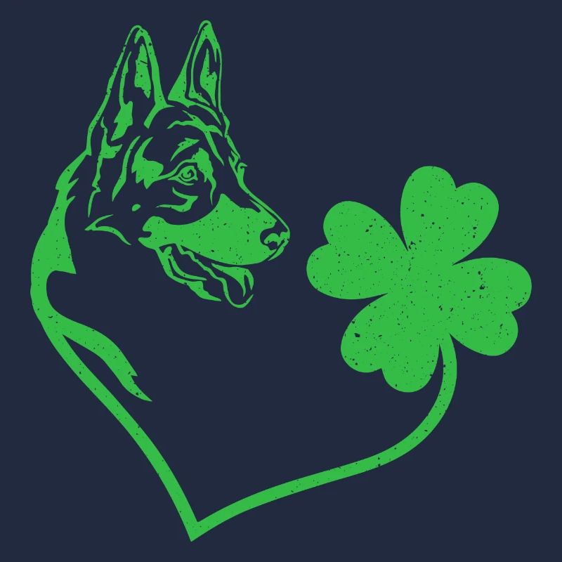 German Shepherd Cloverleaf Heart Cloverleaf