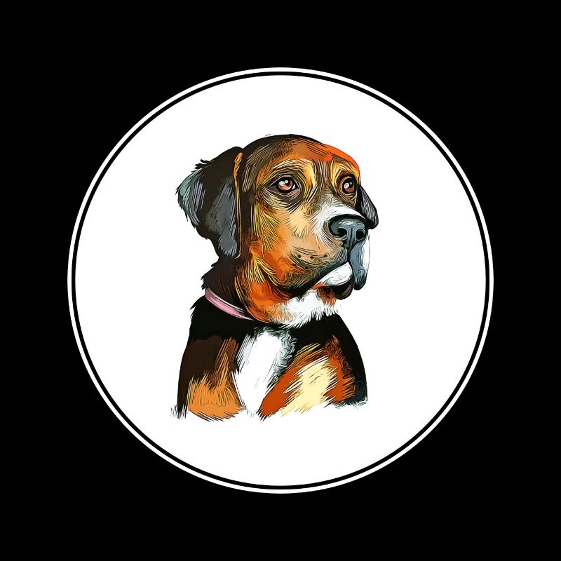 Illustration autrichienne de chien de chien noir et bronzé