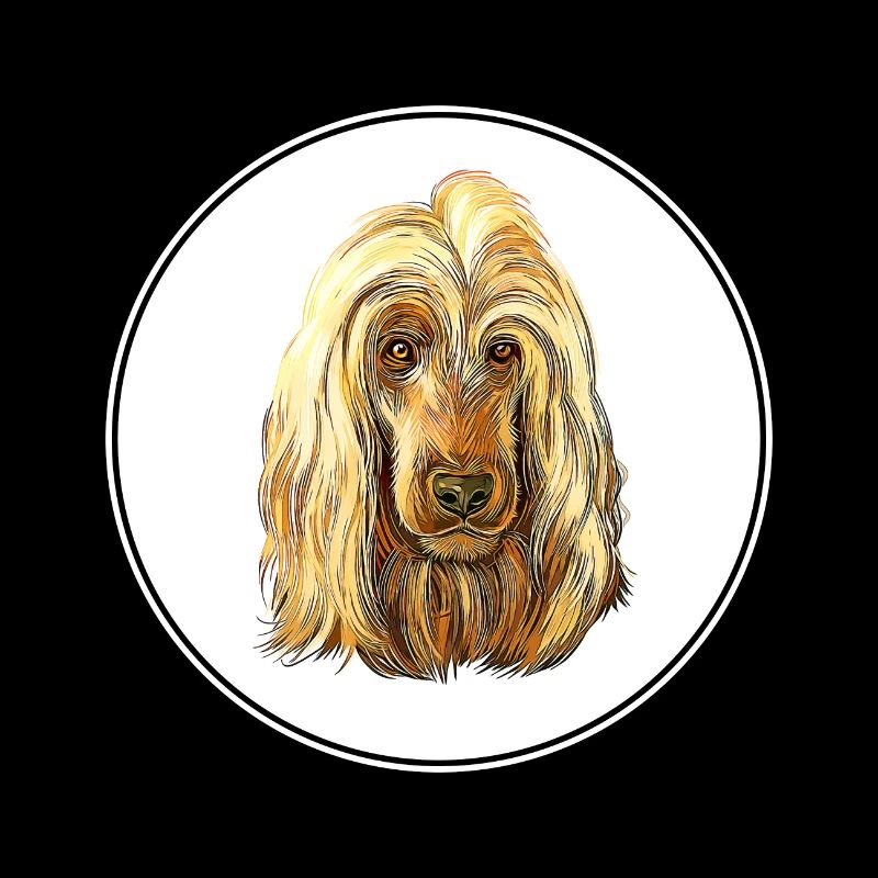 English Cocker Spaniel Hund Aquarell Illustration