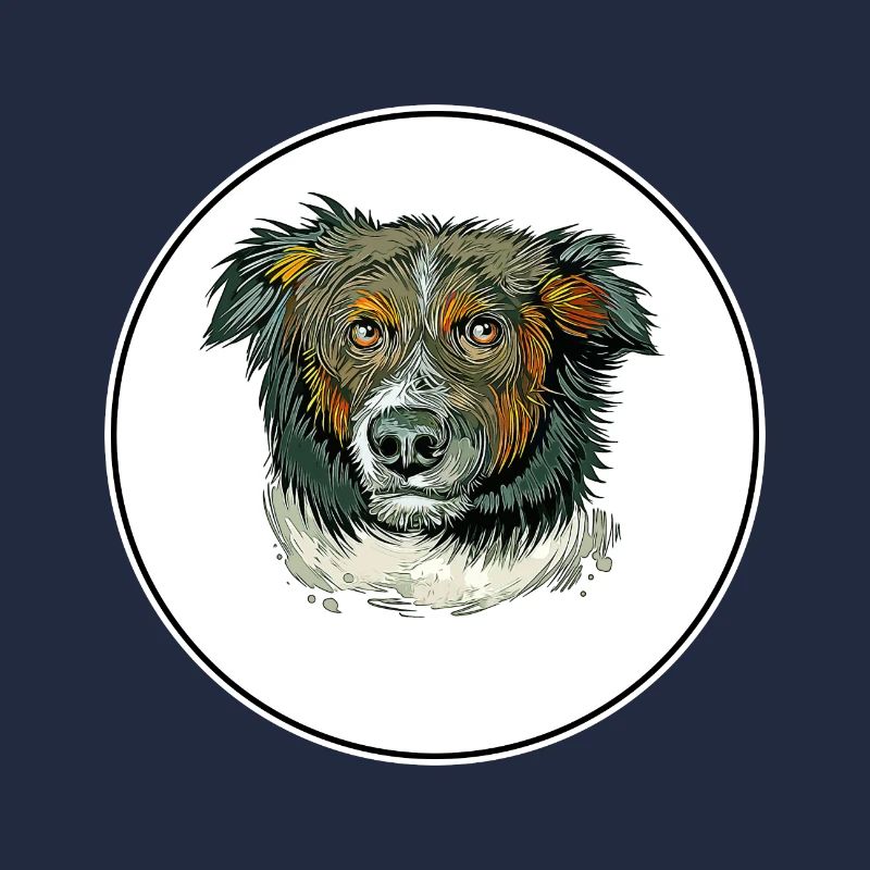 Englisch Schäferhund Aquarell Illustration