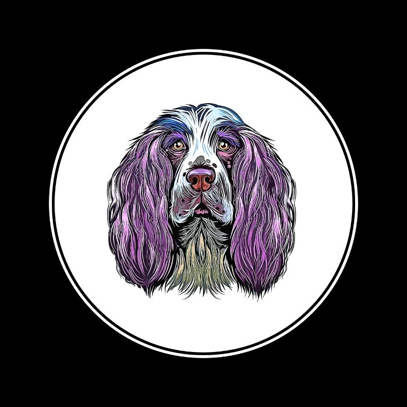 Englisch Springer Spaniel Hund Aquarell Illustrati